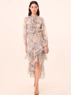 Misa Los Angeles Vesper Dress- Peony Blossom Chiffon